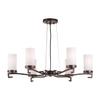 Forte 2592-06-32 Six Light Chandelier, Antique Bronze view 1