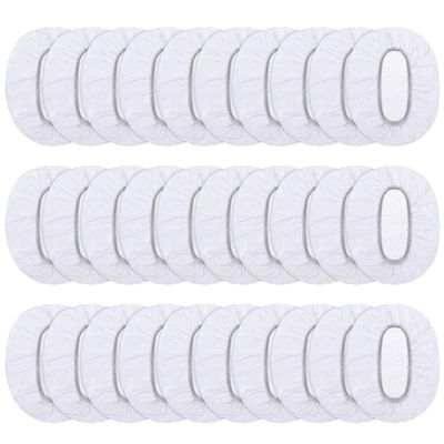 Outus 100 Pack Clear Disposable Ear Covers Plastic Waterproof Ear Protectors for Shower, Hair Dye, Bathing
