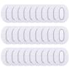 Outus 100 Pack Clear Disposable Ear Covers Plastic Waterproof Ear Protectors for Shower, Hair Dye, Bathing view 1