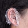 Outus 100 Pack Clear Disposable Ear Covers Plastic Waterproof Ear Protectors for Shower, Hair Dye, Bathing view 2