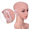 Outus 100 Pack Clear Disposable Ear Covers Plastic Waterproof Ear Protectors for Shower, Hair Dye, Bathing view 3