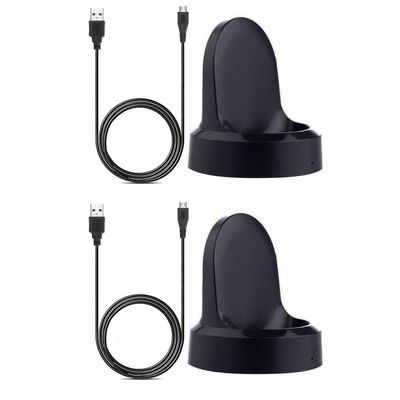 EXMRAT Charger for Samsung Gear S3, Charging Cradle Dock for Gear S3 Frontier, Gear S3 Classic Smart Watch (2 Pack)