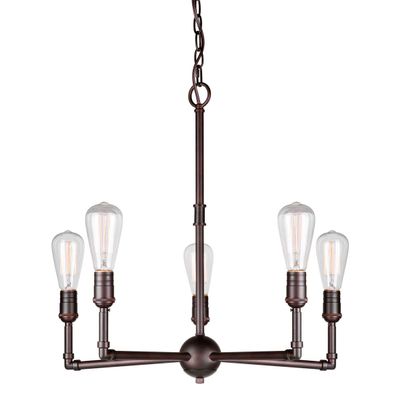 Forte 7064-05-32 Five Light Chandelier, Antique Bronze