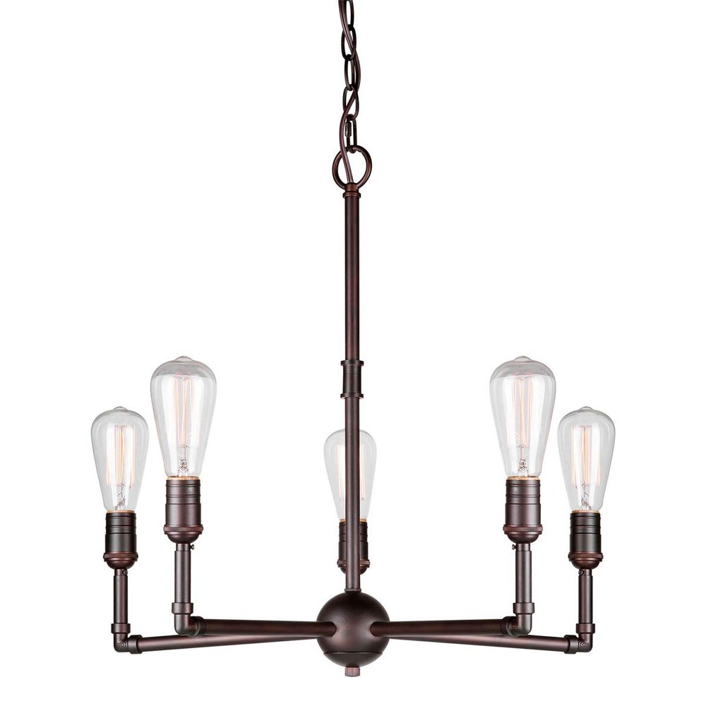 Forte 7064-05-32 Five Light Chandelier, Antique Bronze
