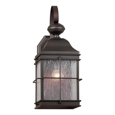 FORTE Lighting Essex - 1 Light Outdoor Wall Lantern-16.5 Inches Tall and 7 Inches Wide