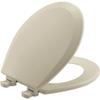Bemis 500EC Durable Wood Toilet Seat with Easy Clean Hinges, Made in USA, Round, Bone view 1