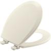 Bemis 500EC Durable Wood Toilet Seat with Easy Clean Hinges, Made in USA, Round, Biscuit view 1