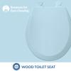 Bemis 500EC 464 Wood Toilet Seat with Easy Clean & Change Hinges, Round, Dresden Blue view 2