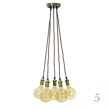 Brown and Brass Pendant Light Chandelier Modern Light Fixture from Hangout Lighting