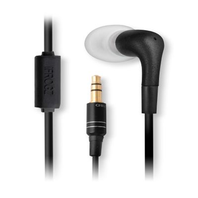 Earpollution EP-LB-MIC-Black Luxe MicroBud with Mic - Retail Packaging - Black