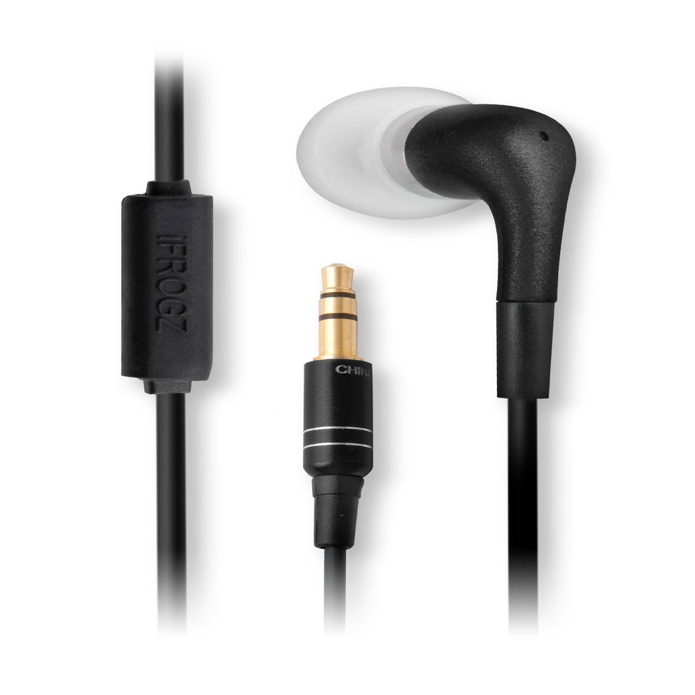 Earpollution EP-LB-MIC-Black Luxe MicroBud with Mic - Retail Packaging - Black