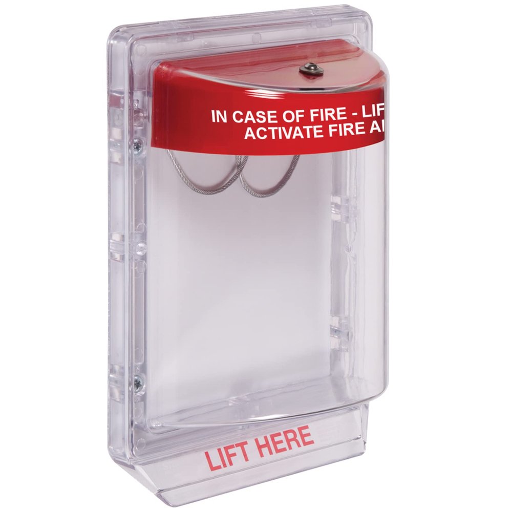 Safety Technology International, Inc. STI-1100 Stopper II with Horn, Flush Mount, Protective Polycarbonate Cover , Red