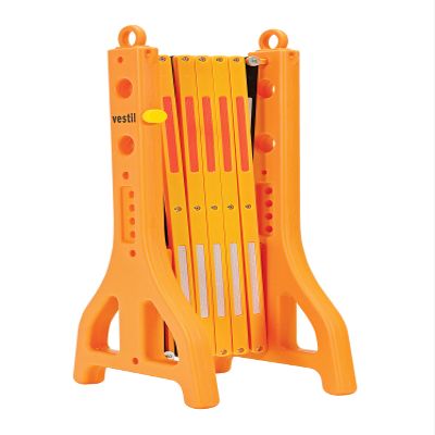 Vestil PEXGATE-30 Plastic Expand-A-Gate, 38" Height, 15" Length, 11-1/2" Retracted Width, 122" Extended Width, Yellow