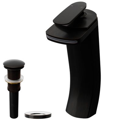 Novatto Cascade Single Lever Waterfall Vessel Faucet in Oil Rubbed Bronze, GF-057ORB-PUD