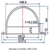 JMX 3.5 Inch Acrylic Indoor/Outdoor CCTV Clear Camera Dome Cover Security Camera Housing view 3