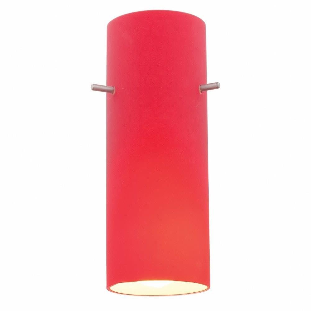 Cylinder - Pendant Glass Shade - Red Glass Finish