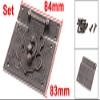 uxcell Set Jewelry Box Vintage Style Lock Latch 84mmx83mm Bronze Tone view 2