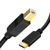 CableCreation USB B to USB C Printer Cable 6.6FT, Type B to Type C Printer Cord for MacBook Pro, Air, MIDI Cable for Yamaha Casio Digital Piano, MIDI Keyboard, DJ Controller, DAC to iPad - 2M, Black view 1