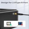 CableCreation USB B to USB C Printer Cable 6.6FT, Type B to Type C Printer Cord for MacBook Pro, Air, MIDI Cable for Yamaha Casio Digital Piano, MIDI Keyboard, DJ Controller, DAC to iPad - 2M, Black view 4