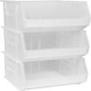 Akro-Mils 30270 AkroBins Plastic Storage Bins, 18"x16"x11", Clear, 3-Pack view 1