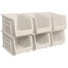 Akro-Mils 30260 AkroBins Plastic Storage Bins, 18"x11"x10", Stone, 6-Pack view 1