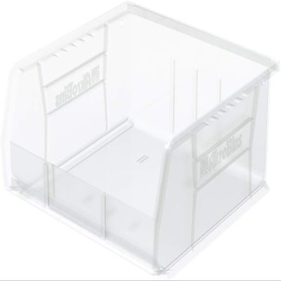 Akro-Mils 30235 AkroBins Plastic Storage Bins, 11"x11"x5", Clear, 6-Pack