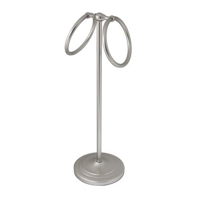 MODONA 17" Countertop Towel Ring for Hand Towels - Satin Nickel - 5 Year Warrantee
