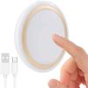 RTSU Rechargeable Touch Light with Timer, Dimmable Kids Baby Nursery Night Light Lamp, Stick-on Anywhere LED Push Tap Light for Closet Cabinet, Brightness Memory, Warm White Light view 1