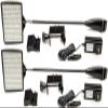 HitLights LED Trade Show Lights, 2 Packs LED Display 12V DC Lights, Pop-Up Halogen Replacement, Includes UL Power Supply and Mounting Hardware (C-Clamp-Black) view 1