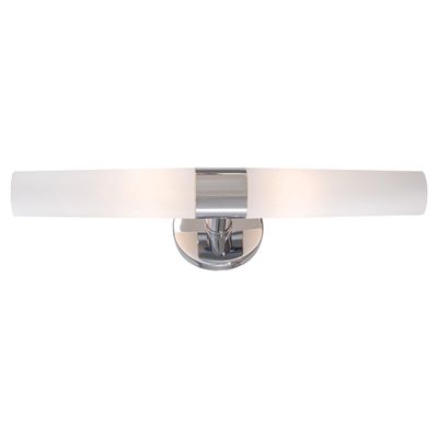 GEORGE KOVACS P5042-077 Saber Vanity Bath Light, 2-Light, 120 Total Watts, 4.75-in H x 20-in W, Chrome