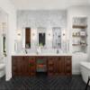 GEORGE KOVACS P5042-077 Saber Vanity Bath Light, 2-Light, 120 Total Watts, 4.75-in H x 20-in W, Chrome view 3