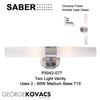 GEORGE KOVACS P5042-077 Saber Vanity Bath Light, 2-Light, 120 Total Watts, 4.75-in H x 20-in W, Chrome view 4