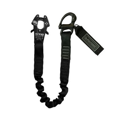 Fusion Climb HELO Retention Lanyard, Kong Frog & Shackle, Black, 24 in
