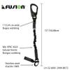 Fusion Tactical Military and Police Helo Lanyard - 6ft Elastic Bungee with Snap Hook Shackle, 23kN - Black, 72 inches view 3