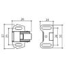 10 Pack Rok Hardware Roller Wheel Spring Cabinet Furniture Closet Door Catch Latch Holder in Zinc Finish with Screws, ROKRC view 4