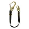 Fusion Climb 2ft 24"x1.75" Adjustable Fall Safety Zipline Lanyard with 2 snap hooks, its actually one snap hook, and one rebar hook view 1