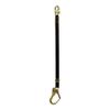 Fusion Climb 2ft 24"x1.75" Adjustable Fall Safety Zipline Lanyard with 2 snap hooks, its actually one snap hook, and one rebar hook view 2