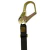 Fusion Climb 2ft 24"x1.75" Adjustable Fall Safety Zipline Lanyard with 2 snap hooks, its actually one snap hook, and one rebar hook view 3