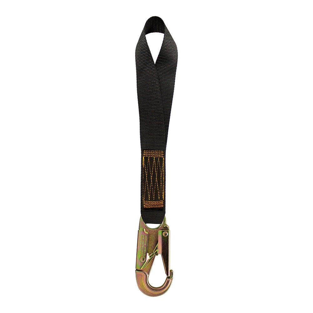 Fall Safety Lanyard with Steel Snap Hook 23kN Black