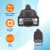 Manhattan USB to RS232 Serial Adapter Converter  Long 18 Inch Cable Cord, 24 AWG - Connects Serial Device to a USB Port, FTDI Chipset, Compatible with Window, Linux, Mac  3 Year Mfg Warranty205153 view 4