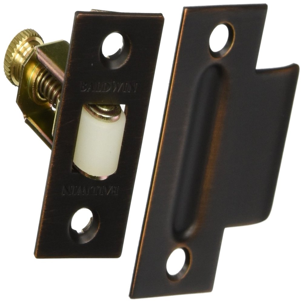 Baldwin 0440112 Adjustable Roller Catch, Aged Bronze