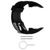 Replacement Band for Garmin Forerunner 10/15 for Women/Man - TenYun Silicone Wristband Strap/Bands for Garmin Forerunner 10/Garmin Forerunner 15 (Black, Large Size 0.98" X 0.94") view 1
