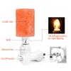 Betus Natural Crystal Himalayan Salt Wall Lamp - Air Purifying Night Light - 360 Rotatable Plug 7W Bulb - Cylindrical view 2