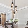 LNC Mason Jar Chandelier, 5-Light Pendant Lighting for Kitchen Island, Farmhouse Chandelier for Dining Room view 3