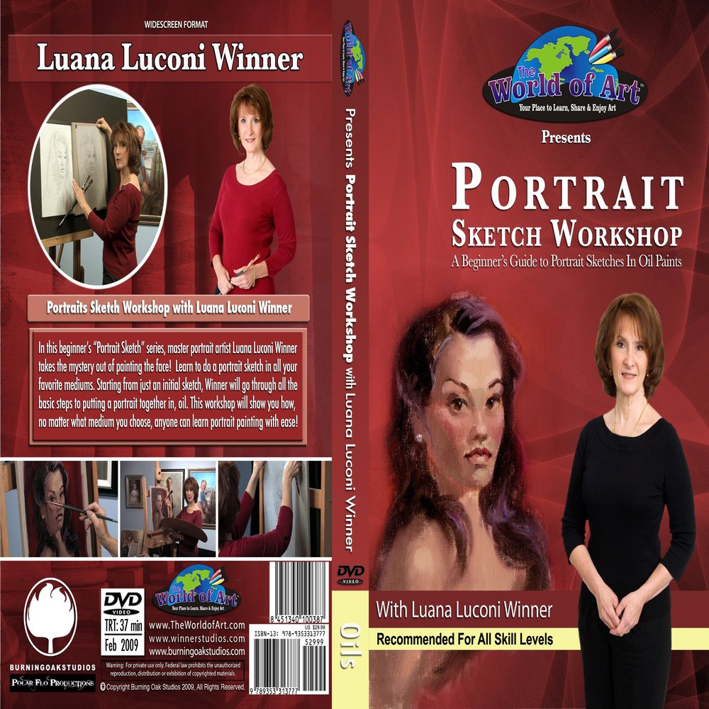 Luana Luconi Winner - Video Art Lessons "Portrait Sketch Workshop in Oils" DVD