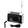 BF Systems ELCRANK3 Mitaki-Japan Wind-Up FM/Weather Radio/LED Flashlight [Misc], Black/Silver view 1