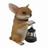 This Little Light Chihuahua Statue and Solar LED Lantern view 2