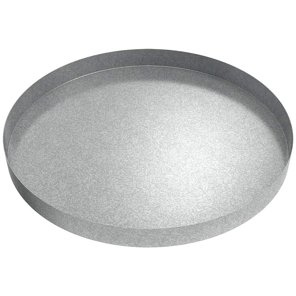24" Water Heater Pan by Killarney Metals | Heavy Duty Round 18 Gauge Galvanized Stainless Steel | Water Damage Prevention | No Leak | Made In The USA | Welded Water Tight