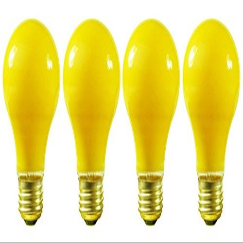 KOR (Pack of 4) A19 Yellow Bug Light Incandescent 130V E26 Base-A/YB - A19/Y (60)