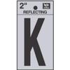 Hy-Ko RV-25/K Vinyl Self-Stick Reflective with Letter K, 2", Black view 1